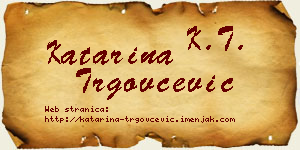 Katarina Trgovčević vizit kartica
